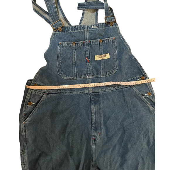 VTG Big Mac Mens Bib Overalls High Rise Adjustable Straps Size XXL Blue - Picture 8 of 12
